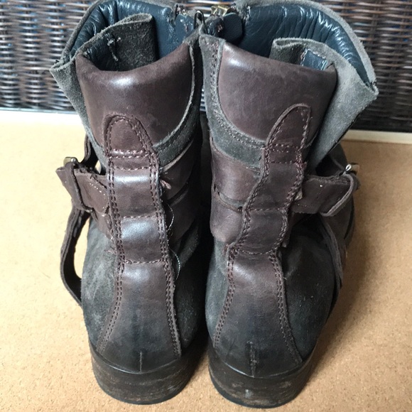 Brown Leather Suede mid boots - Picture 3 of 7